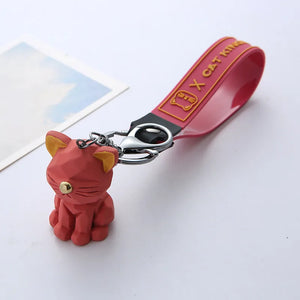 Nordic Cat Keychain Resin Kitten Bag Pendant Gift Llaveros Para