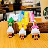 Goose Doll Keychain Couple Accessorie Duck Keyring Girl Bag Pendant Gift