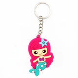 Mermaid PVC Keychain Fish Key Rings Gift Bags Pendant Accessories