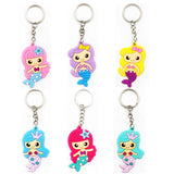 Mermaid PVC Keychain Fish Key Rings Gift Bags Pendant Accessories