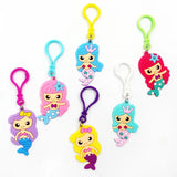Mermaid PVC Keychain Fish Key Rings Gift Bags Pendant Accessories