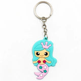 Mermaid PVC Keychain Fish Key Rings Gift Bags Pendant Accessories