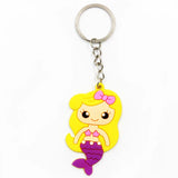 Mermaid PVC Keychain Fish Key Rings Gift Bags Pendant Accessories