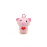 Cartoon Pig Jingle Bell Charm Pendant Party Gift Necklace