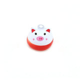 Cartoon Pig Jingle Bell Charm Pendant Party Gift Necklace