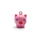 Cartoon Pig Jingle Bell Charm Pendant Party Gift Necklace