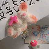Plush Rabbit Hair Clip for Women Y2K Hairpin