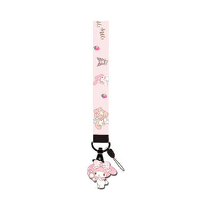 Polyester Lanyard Keychain Girls Phone Accessories Anti-lost Wrist Strap