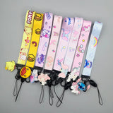 Polyester Lanyard Keychain Girls Phone Accessories Anti-lost Wrist Strap