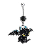 Cartoon Rabbit Belly Button Rings Dragon Piercing Navel Jewelry
