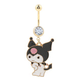 Cartoon Rabbit Belly Button Rings Dragon Piercing Navel Jewelry