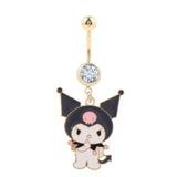 Cartoon Rabbit Belly Button Rings Dragon Piercing Navel Jewelry