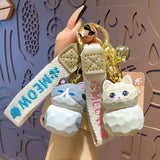 Resin 3D Rabbit Keychain For Men Women Bag Gift
