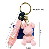 Resin 3D Rabbit Keychain For Men Women Bag Gift