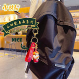 Cartoon Rich Shiba Inu Painting Keychain Lucky Rabbit Doll Keyring