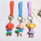 Rugrats in Paris Keychain Anime Figure Silicone Pendant Keyring