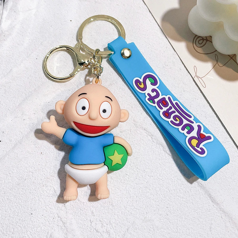 Rugrats in Paris Keychain Anime Figure Silicone Pendant Keyring