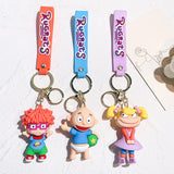 Rugrats in Paris Keychain Anime Figure Silicone Pendant Keyring