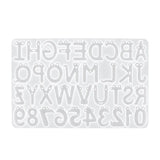 Smile Face Alphabet Crystal Epoxy Resin Mold English Letters Number Pendant