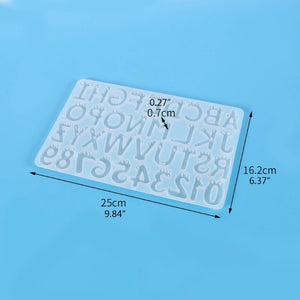 Cartoon Smile Face Alphabet Resin Mold DIY Letter Number Silicone Mould