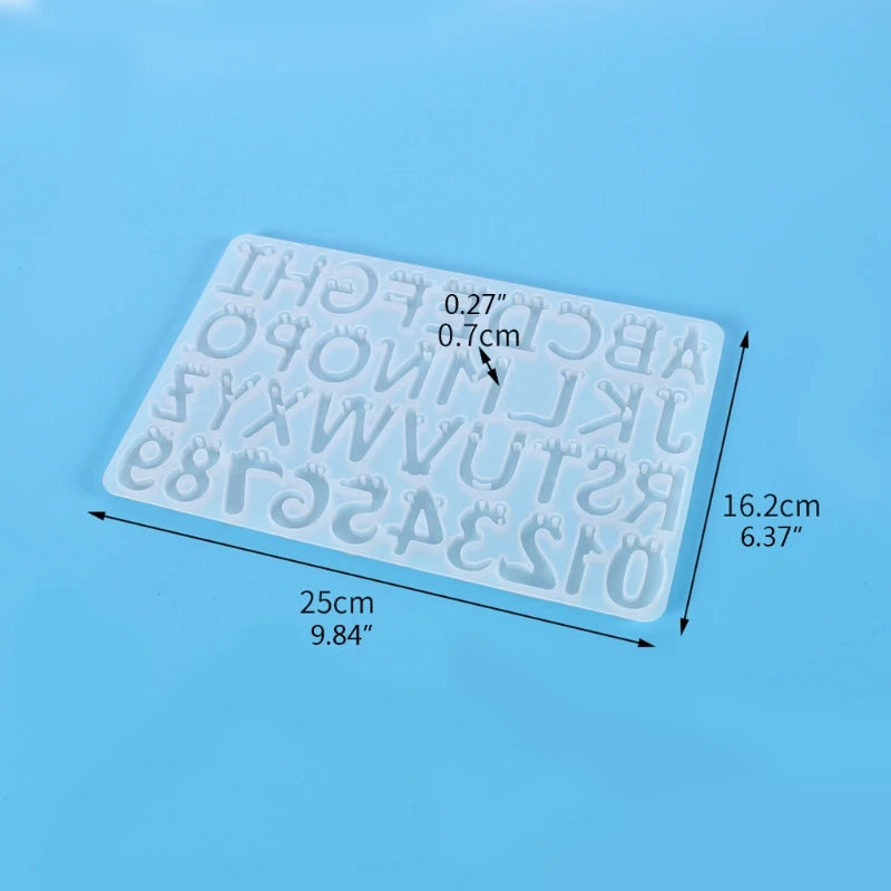 Cartoon Smile Face Alphabet Resin Mold DIY Letter Number Silicone Mould