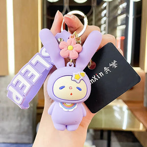 Cartoon Stand Rabbit Boudoir Key Ring Chain Bag Pendant Accessories Key Chain