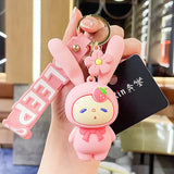 Cartoon Stand Rabbit Boudoir Key Ring Chain Bag Pendant Accessories Key Chain