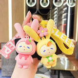 Cartoon Stand Rabbit Boudoir Key Ring Chain Bag Pendant Accessories Key Chain