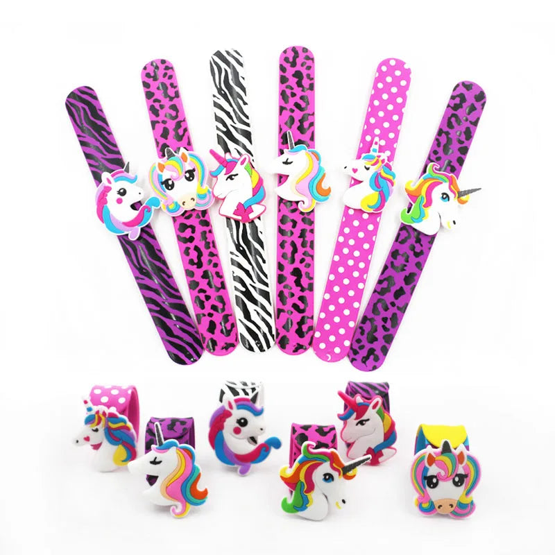 Unicorn Beads Wristband Flexible Wrap Slap Bracelet Kids Gift