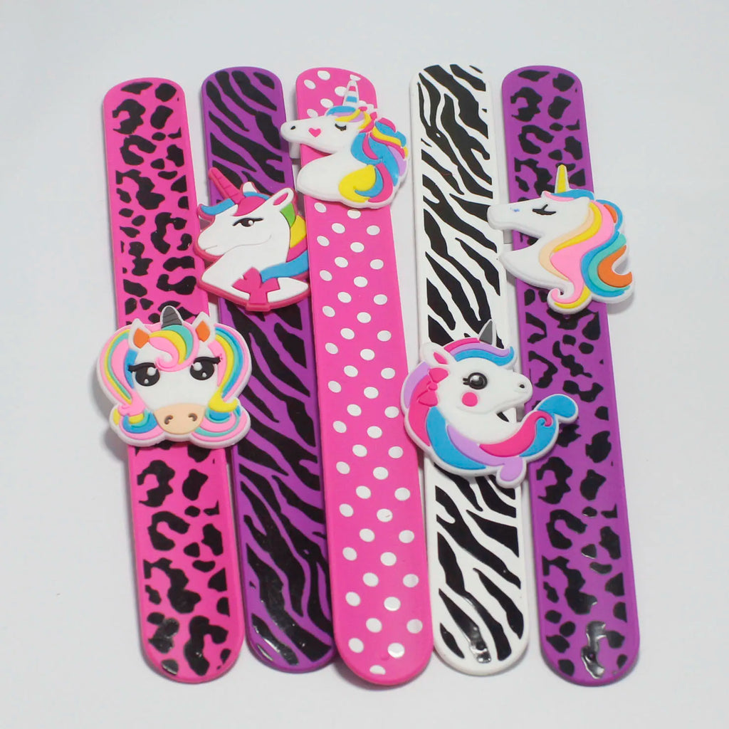 Unicorn Beads Wristband Flexible Wrap Slap Bracelet Kids Gift