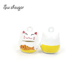 Japanese Fortune Cat Fish Metal Bell Charms Necklace Pendants