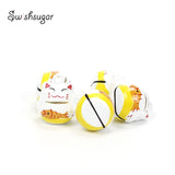 Japanese Fortune Cat Fish Metal Bell Charms Necklace Pendants