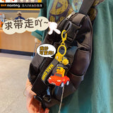 Yellow Milk Dragon Key Chain Drive Plane Punk Dinosaur Pendant Couple