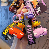 Yellow Milk Dragon Key Chain Drive Plane Punk Dinosaur Pendant Couple