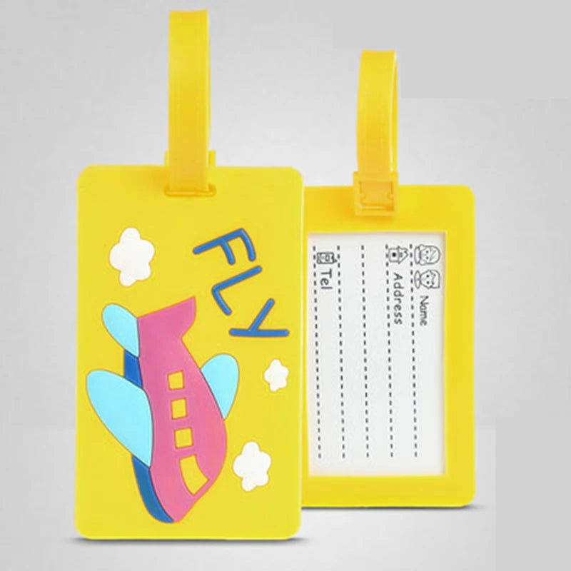 Cartoon Airplane Flight Travel Luggage Tag - Anti-Lost Tag