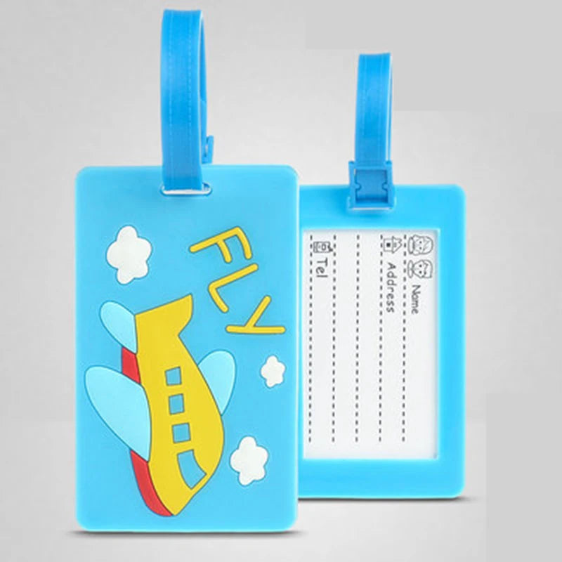 Cartoon Airplane Flight Travel Luggage Tag - Anti-Lost Tag