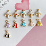 Alloy Mushroom Skirt Pendant Earrings DIY Accessories Material