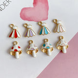 Alloy Mushroom Skirt Pendant Earrings DIY Accessories Material