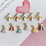 Alloy Mushroom Skirt Pendant Earrings DIY Accessories Material