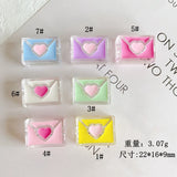 Acrylic Transparent Drip Oil Envelope Beaded DIY Earrings Hair Accessories
