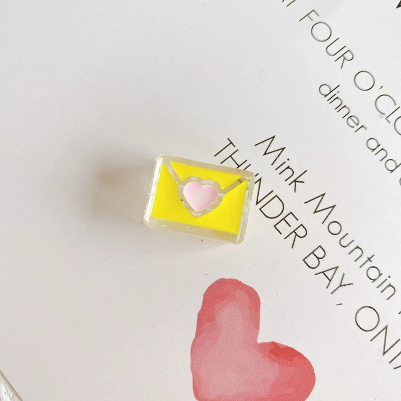 Acrylic Transparent Drip Oil Envelope Beaded DIY Earrings Hair Accessories