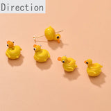 Hand-Made Yellow Duck Beaded Pendant for DIY Jewelry