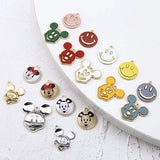 Mickey Shape Alloy Charms 30pcs/Lot DIY Jewelry Earring Necklace Key Pendants