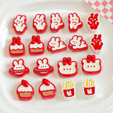 Cartoon Oil Dripping Rabbit Bear Phone Chain DIY Material