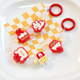 Cartoon Oil Dripping Rabbit Bear Phone Chain DIY Material