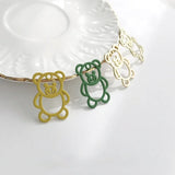 Girl Heart DIY Jewelry Love Bear Earrings Keychain Set