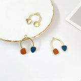 Girl Heart DIY Jewelry Love Bear Earrings Keychain Set