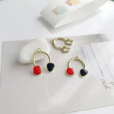 Girl Heart DIY Jewelry Love Bear Earrings Keychain Set