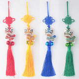 Cartoon Lion Dance Head Keychain Chinese Tassel Pendant