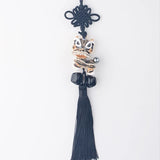 Cartoon Lion Dance Head Keychain Chinese Tassel Pendant